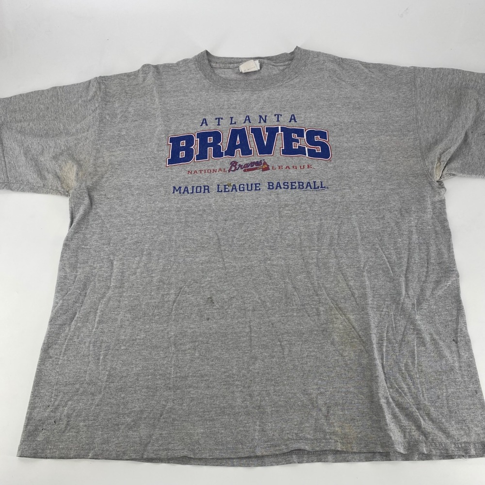 Atlanta Braves Major League Baseball T Shirt Gray Men's Large
